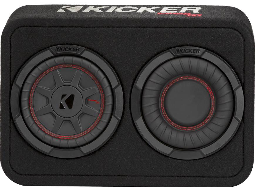 Kicker 48TCWRT672 Truck-style sealed enclosure with single 6-3/4" CompRT® 2-ohm subwoofer and passive radiator