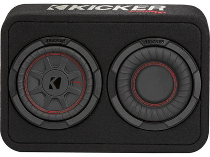 Kicker 48TCWRT672 Truck-style sealed enclosure with single 6-3/4" CompRT® 2-ohm subwoofer and passive radiator