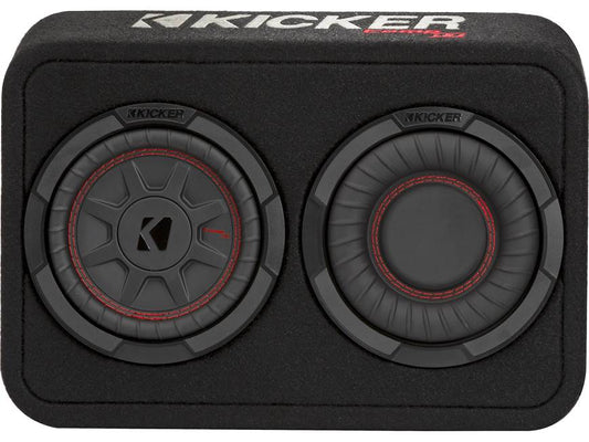 Kicker 48TCWRT672 Truck-style sealed enclosure with single 6-3/4" CompRT® 2-ohm subwoofer and passive radiator