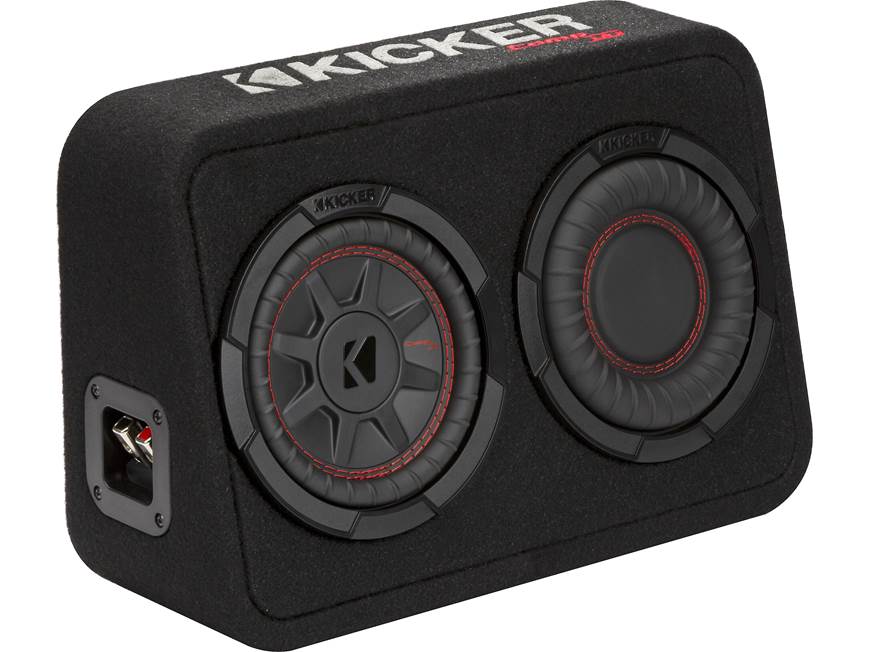 Kicker 48TCWRT672 Truck-style sealed enclosure with single 6-3/4" CompRT® 2-ohm subwoofer and passive radiator