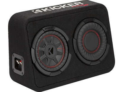 Kicker 48TCWRT672 Truck-style sealed enclosure with single 6-3/4" CompRT® 2-ohm subwoofer and passive radiator