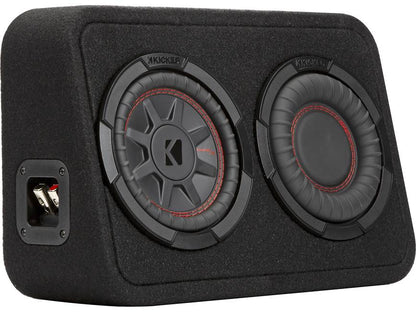 Kicker 48TCWRT672 Truck-style sealed enclosure with single 6-3/4" CompRT® 2-ohm subwoofer and passive radiator