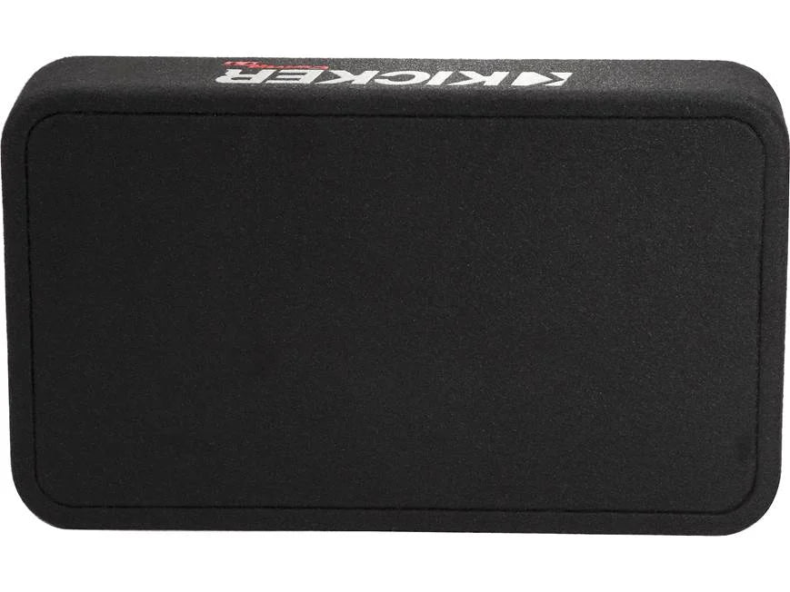 Kicker 48TCWRT82 Truck-style sealed enclosure with single 8" CompRT® subwoofer and passive radiator