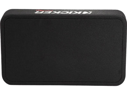 Kicker 48TCWRT82 Truck-style sealed enclosure with single 8" CompRT® subwoofer and passive radiator