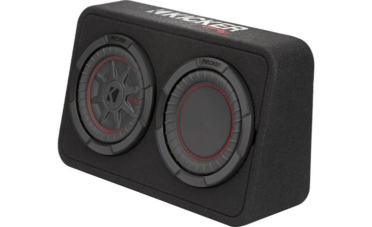 Kicker 48TCWRT82 Truck-style sealed enclosure with single 8" CompRT® subwoofer and passive radiator