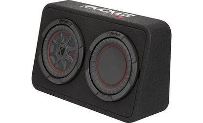 Kicker 48TCWRT82 Truck-style sealed enclosure with single 8" CompRT® subwoofer and passive radiator