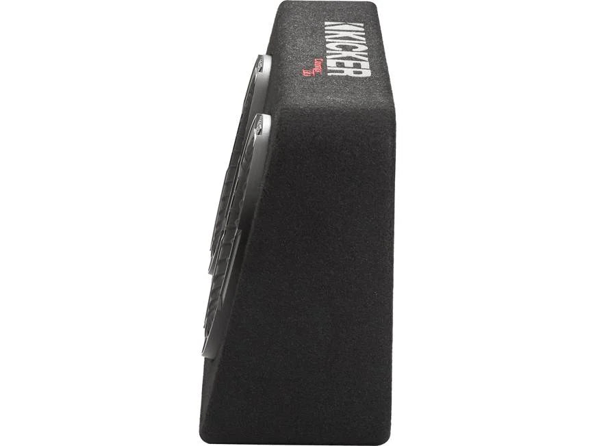 Kicker 48TCWRT82 Truck-style sealed enclosure with single 8" CompRT® subwoofer and passive radiator