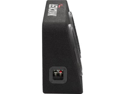 Kicker 48TCWRT82 Truck-style sealed enclosure with single 8" CompRT® subwoofer and passive radiator