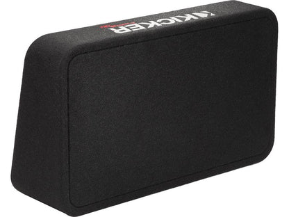 Kicker 48TCWRT82 Truck-style sealed enclosure with single 8" CompRT® subwoofer and passive radiator