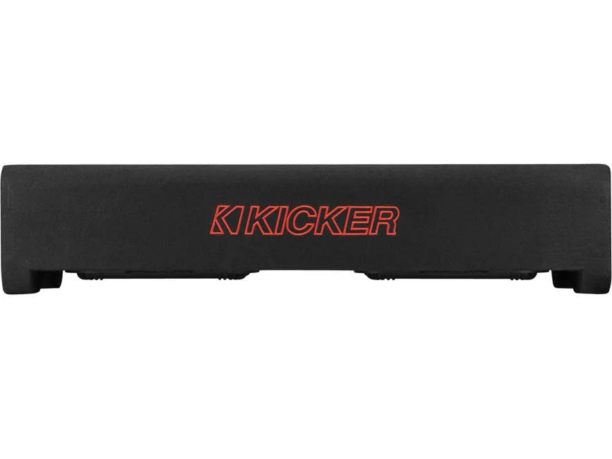 Kicker 49DL7TDF122 Sealed downward-firing enclosure with two L7T 12" shallow-mount square subwoofers