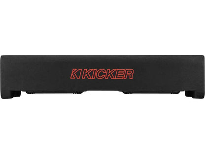 Kicker 49DL7TDF122 Sealed downward-firing enclosure with two L7T 12" shallow-mount square subwoofers