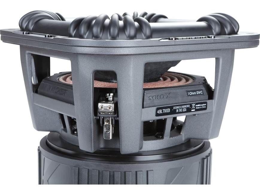 Shop all Kicker Kicker 49L7X101 SoloX L7X 10" dual 1-ohm voice coil component subwoofer