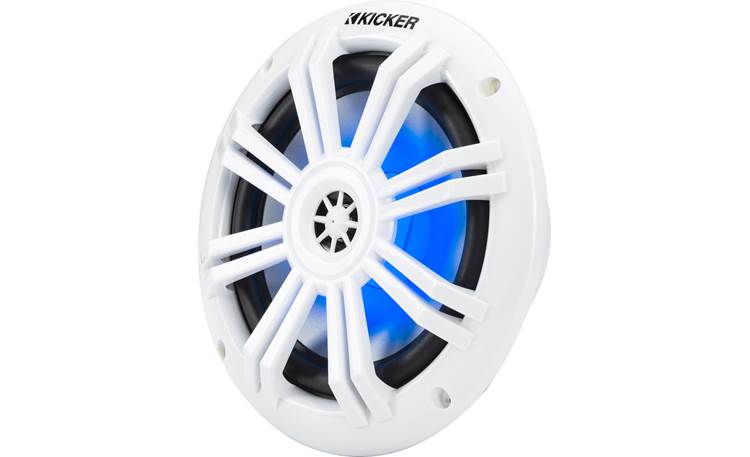 Kicker 49KM604WL 6-1/2" 2-way marine speakers with blue LED lighting