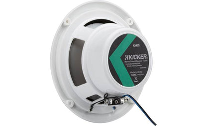 Kicker 49KM604WL 6-1/2" 2-way marine speakers with blue LED lighting