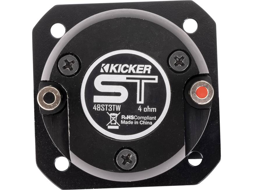 Kicker 49ST3TW ST-Series single 1" aluminum dome bullet tweeter — designed for SPL-level competition