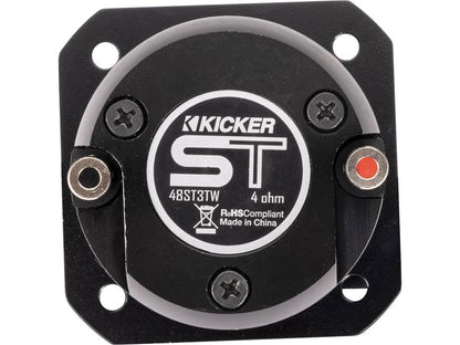 Kicker 49ST3TW ST-Series single 1" aluminum dome bullet tweeter — designed for SPL-level competition