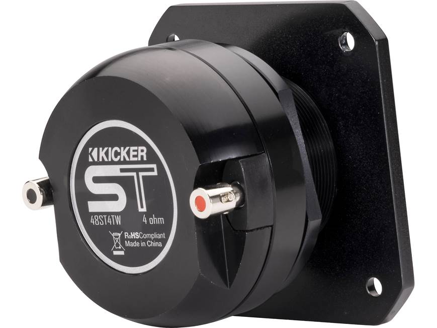 Kicker 49ST4TW ST-Series single 1-1/2" aluminum dome bullet tweeter — designed for SPL-level competition