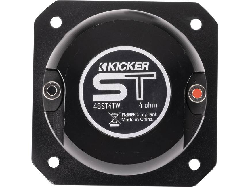 Kicker 49ST4TW ST-Series single 1-1/2" aluminum dome bullet tweeter — designed for SPL-level competition