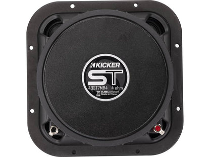 Kicker 49ST7MR4 ST-Series 7" midrange speakers (4-ohm) — designed for SPL-level competition