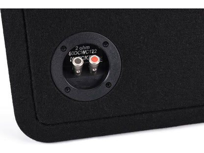 Kicker CompC 50DCWC122 2-ohm ported enclosure with two 12" CompC™ subwoofers
