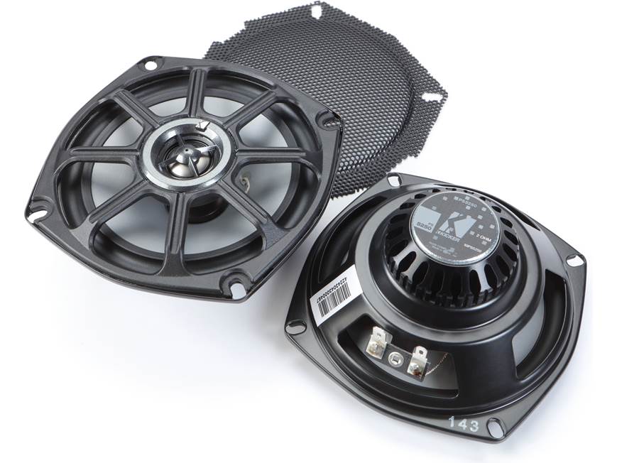 Kicker 50HDS962 Audio kit with 5-1/4" speakers, 4-channel amplifier, and harnesses for select 1996-2013 Harley-Davidson Street Glide, Electra Glide, and Ultra Glide