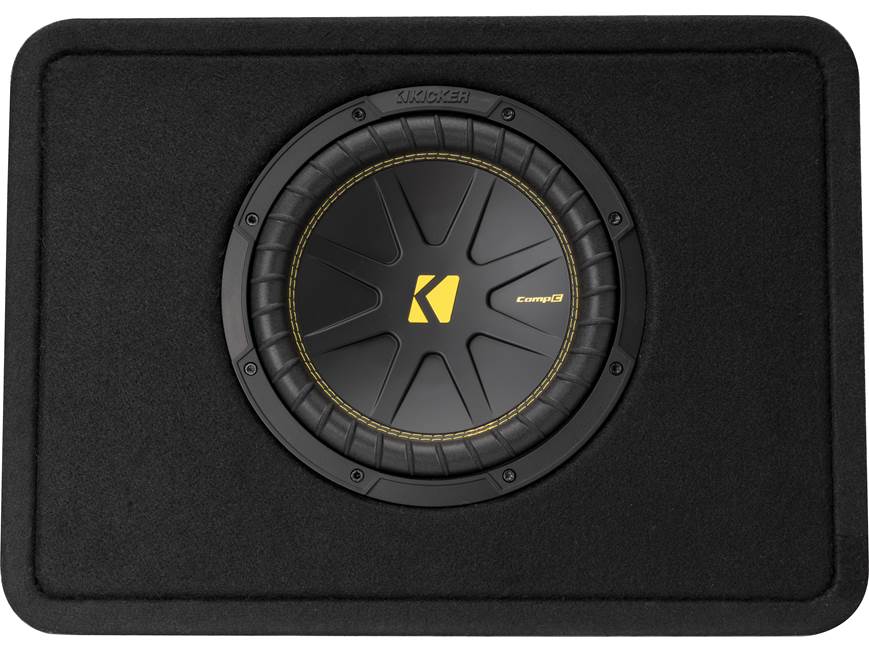 Kicker 50TCWC104 Truck-style 4-ohm ported enclosure with one 10" CompC™ subwoofer