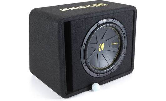 Kicker CompC 50VCWC122 2-ohm ported enclosure with one 12" CompC™ subwoofer