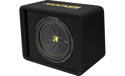 Kicker CompC 50VCWC124 4-ohm ported enclosure with one 12" CompC™ subwoofer