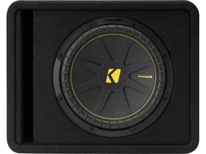 Kicker CompC 50VCWC124 4-ohm ported enclosure with one 12" CompC™ subwoofer