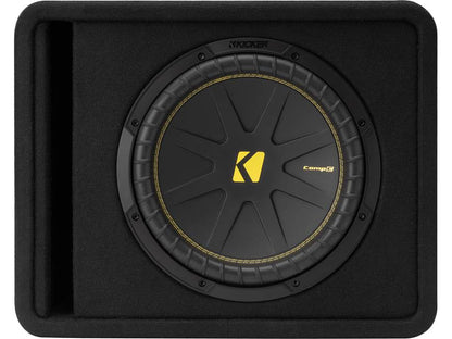 Kicker CompC 50VCWC124 4-ohm ported enclosure with one 12" CompC™ subwoofer