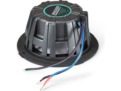 Kicker 51KM614FL 6-1/2" marine 2-way speakers with RGB LEDs and 2 sets of grilles