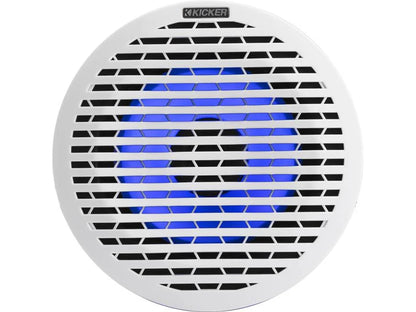 Kicker 51KM614FL 6-1/2" marine 2-way speakers with RGB LEDs and 2 sets of grilles