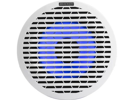 Kicker 51KM614FL 6-1/2" marine 2-way speakers with RGB LEDs and 2 sets of grilles