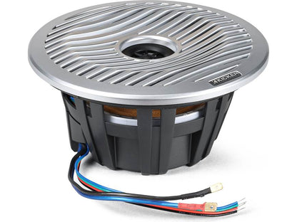Kicker 51KM614FL 6-1/2" marine 2-way speakers with RGB LEDs and 2 sets of grilles