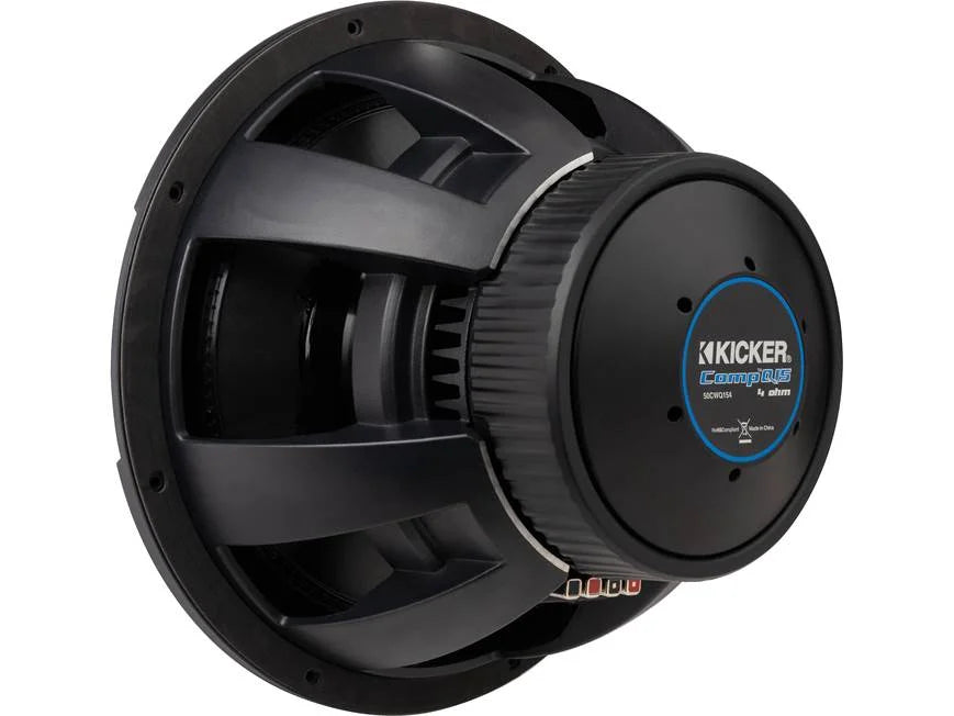 Kicker 51CWQ154 CompQ Series 15" subwoofer with dual 4-ohm voice coils