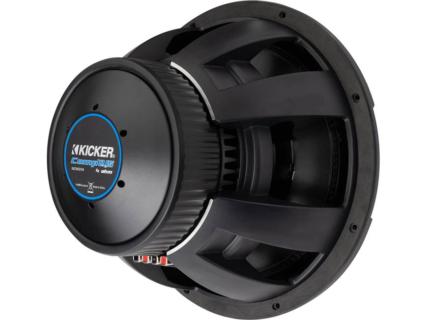 Kicker 51CWQ154 CompQ Series 15" subwoofer with dual 4-ohm voice coils