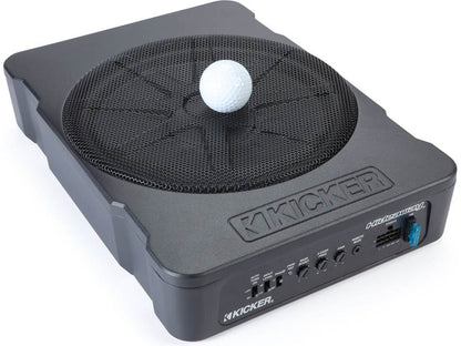 Kicker 51HS10 Hideaway™ compact powered subwoofer with 10" sub and 180-watt amp