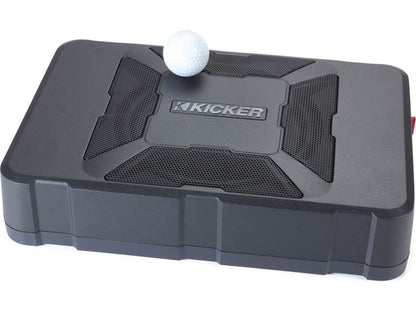 Kicker 51HS8 Hideaway™ compact powered subwoofer with 8" sub and 150-watt amp