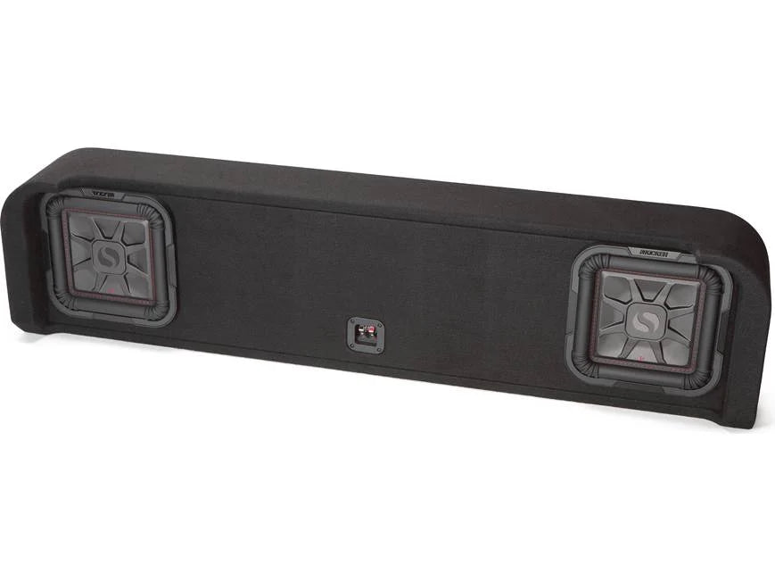 Kicker 51KFDL7T102 L7T custom subwoofer enclosure with two 10" speakers — fits select 2009-23 Ford F-series trucks