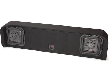 Kicker 51KFDL7T102 L7T custom subwoofer enclosure with two 10" speakers — fits select 2009-23 Ford F-series trucks