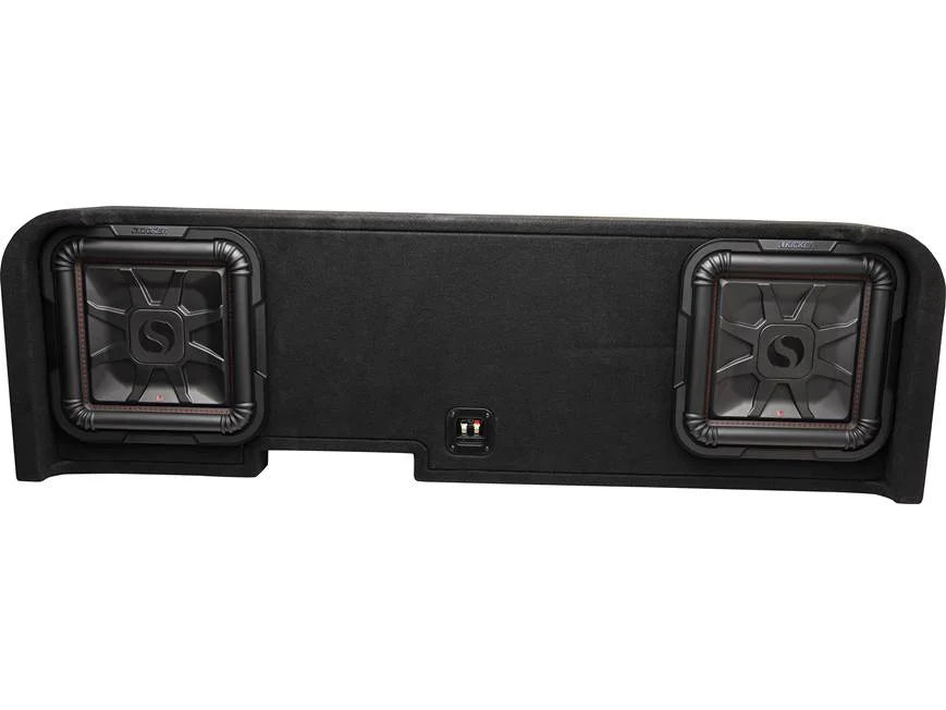 Kicker 51KGMDL7T122 L7T custom subwoofer enclosure with two 12" speakers — fits select 2008-up Chevrolet Silverado and GMC Sierra Crew Cab trucks