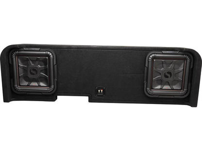 Kicker 51KGMDL7T122 L7T custom subwoofer enclosure with two 12" speakers — fits select 2008-up Chevrolet Silverado and GMC Sierra Crew Cab trucks