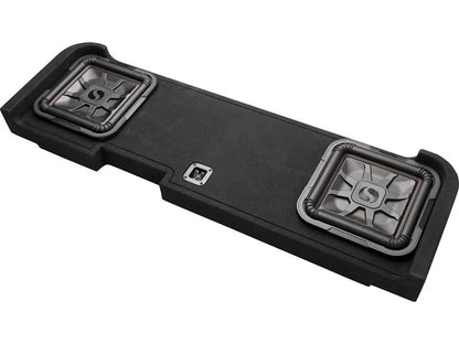 Kicker 51KGMDL7T122 L7T custom subwoofer enclosure with two 12" speakers — fits select 2008-up Chevrolet Silverado and GMC Sierra Crew Cab trucks