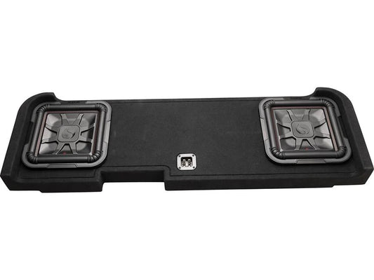 Kicker 51KGMDL7T122 L7T custom subwoofer enclosure with two 12" speakers — fits select 2008-up Chevrolet Silverado and GMC Sierra Crew Cab trucks