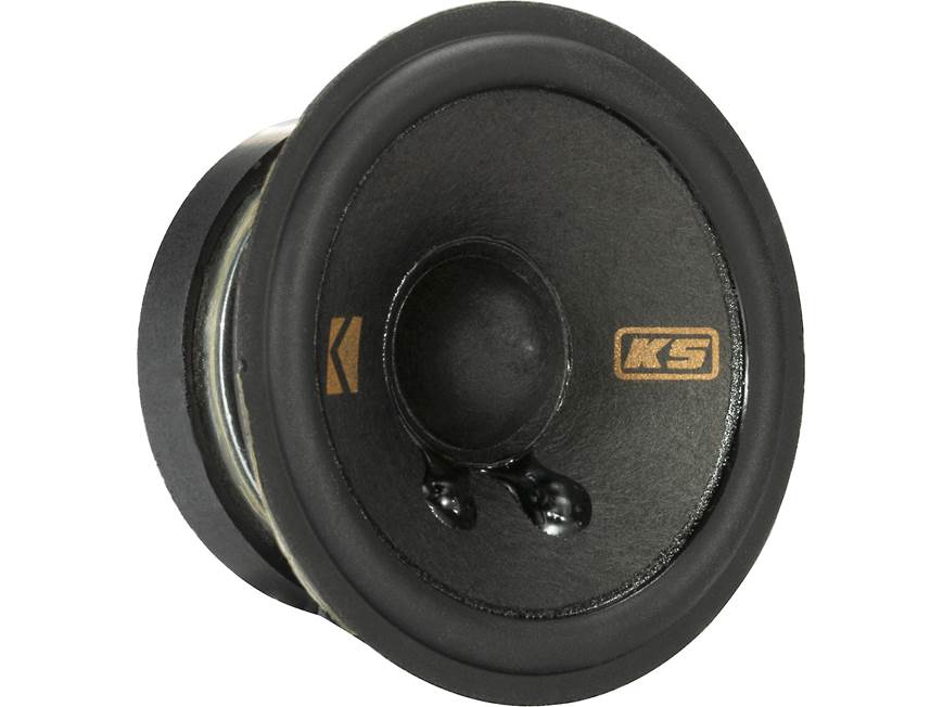 Kicker 51KSC2704C 2-3/4" component mid-tweeter with custom-fit speaker bracket — fits select GM, Chrysler, Subaru, Toyota, and Jeep (single speaker)