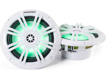 Kicker 51KM604WL 6-1/2" 2-way marine speakers with RGB LED lighting