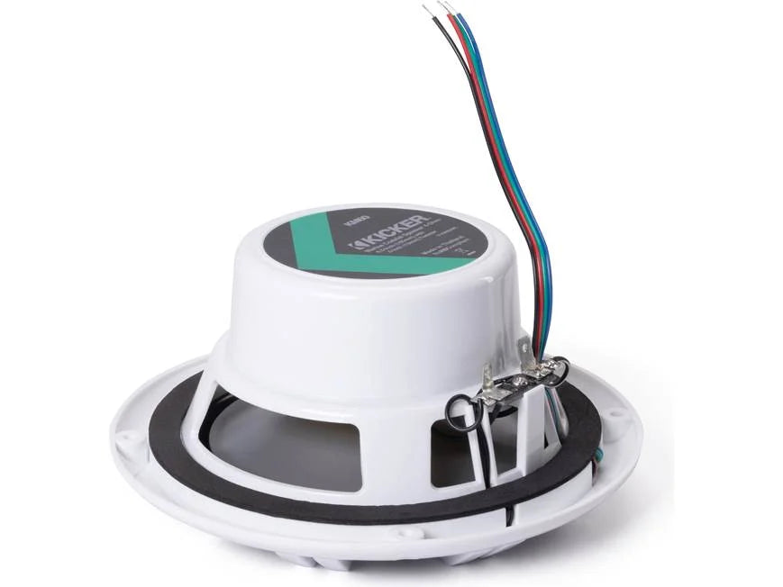 Kicker 51KM604WL 6-1/2" 2-way marine speakers with RGB LED lighting