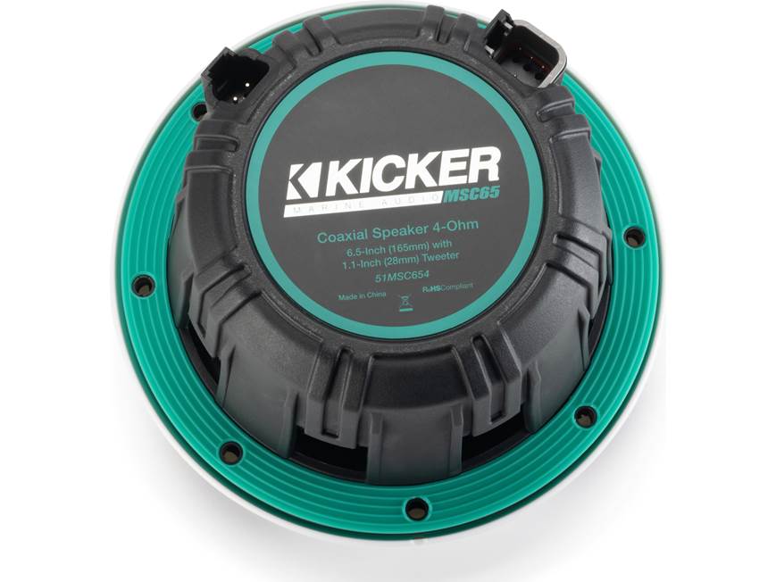 Kicker 51MSC65 6-1/2" 2-way marine speakers with RGBW LED lighting
