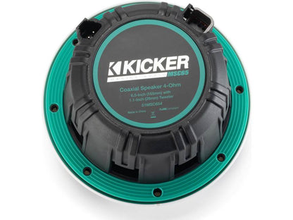 Kicker 51MSC65 6-1/2" 2-way marine speakers with RGBW LED lighting