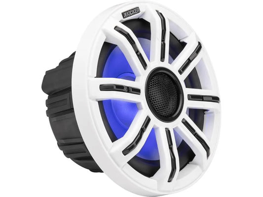 Kicker 51MSC8 2-way 8" marine speakers with RGBW LED lighting
